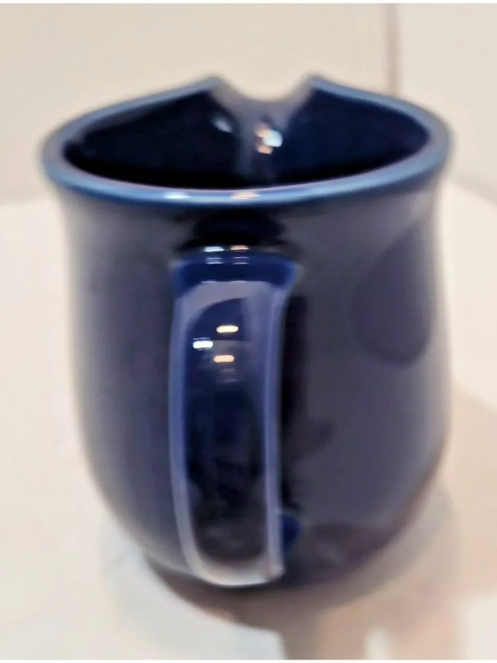 Vtg Nancy Calhoun Stoneware Sapphire Blue Sugar Bowl & Creamer No Lid
